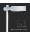 6W LED pollare / trädgårdslampa, RA90 - Vit, IP65, 4000K, 102,5cm hög, inkl. ljuskälla