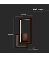 20W Vägglampa LED - 3000K, Corten, IP20