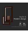 20W modern LED vägglampa - Corten, 360°, 2400lm, IP20, 3000K, inkl. ljuskälla