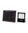 100W LED solar strålkastare med solcell - IP65, svart, fjärrkontroll