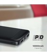 Produktnamn: 10000mAh Snabbladdare - Powerbank, Svart.