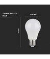 A60 LED Lampa 10,5W E27 - Plast, Samsung Chip, 6500K