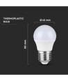 6,5W G45 Lampa E27 - Plast, Samsung Chip, 3000K.