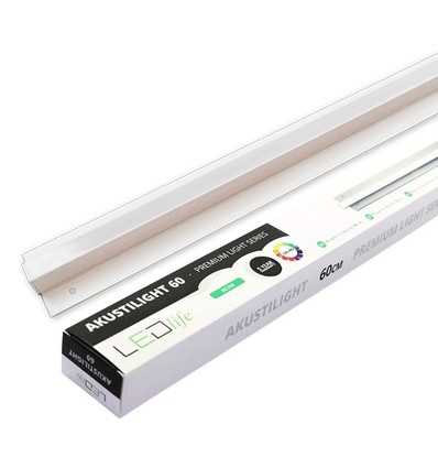 Outlet: 90 cm LED Troldtekt-skena - 27W, Akustilight, infälld, 24V