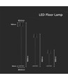 LED 4W - 4400mA batteri, 3000K, IP54, svart hölje