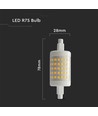 7W R7S LED Lampa - Plast, 6500K