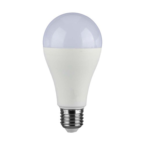 A65 15W E27 - LED Plast Lampa, 4000K, 200D