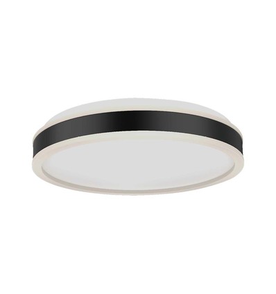 42W LED Designer Lampa - TRIAC Dimbar, 4000K Svart, Rund.