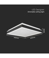 38W LED Designer Lampa - 4000K, Svart, Fyrkantig