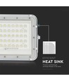 VT LED Solstrålkastare 40W - 6400K, 5000 mAh Batteri, 3m Kabel, Smart IR Fjärrkontroll, Snabbladdning, Vit.