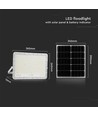 30W Solcells LED strålkastare med fjärrkontroll - 2600lm, IP65, 4000K, inkl. solpanel och batteri
