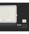 VT 240W LED Solcellstrålkastare - 4000K, 20000 mAh batteri, 3m kabel, smart IR-fjärrkontroll, snabb laddning, vit