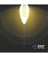 E14 5,5W LED filament kronljus - Dimbar, klart glas, 110lm/W