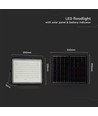 20W solcellsstrålkastare med sensor och fjärrkontroll - 1800lm, IP65, 6400K, svart hölje