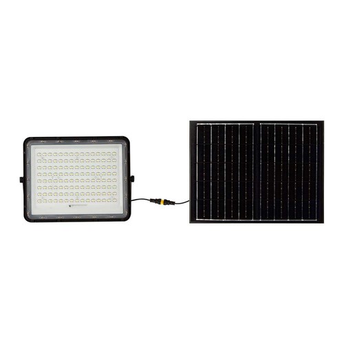 20W LED solcellsstrålkastare - IP65, 4000K, svart, inkl. solpanel och fjärrkontroll