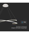 48W Metalltaklampa - LED, Ø800xH1200mm, 4000K, Vit, TRIAC dimbar