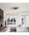 48W LED designer taklampa - 5150lm, Triac dimbar, Ø60cm, svart, 3000K