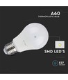 8,5W A60 E27 - Plast Lampa, Samsung Chip, 3000K