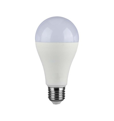 E27 17W LED lampa - A65, varmvit, IP20 inomhus