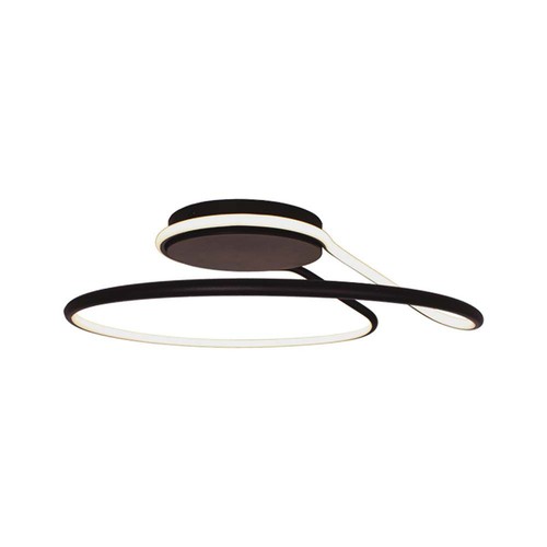 54W LED designer pendel, dimbar - Svart, 4000K, 5330lm, rund abstrakt form