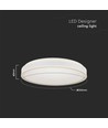 18W LED Lampa Rund - Designer, 4000K, Vit