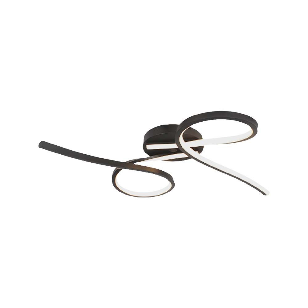 24w Led Taklampa Svart Struktur Pulverlackerad Designlampa 3000k Kulör : Varm