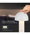 LED bordslampa - 1800mAh batteri, Ø150x250, 3i1, vit, Hus