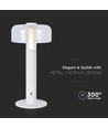 LED bordlampa - 1800mAh batteri, Ø150x300, 3000K, vit