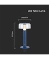 LED Bordlampa - 1800mAh Batteri Ø150x300 3000K Lila