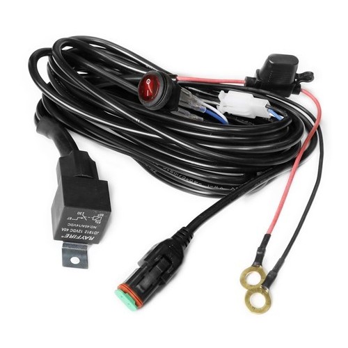 Kabel med strömbrytare för arbetsbelysning - 1 lampa, 15A, DT06-2S-kontakt, arbetslampa