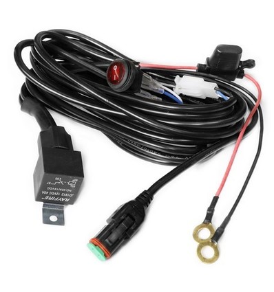 Kabel med strömbrytare för arbetsbelysning - 1 lampa, 15A, DT06-2S-kontakt, arbetslampa