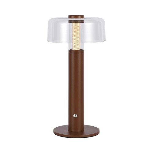 1W uppladdningsbar LED bordslampa, sandbrun - Touch dimbar, 3000K, USB-C, 150x300mm