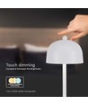 LED bordslampa - 1800mAh batteri, Ø115x300, 3i1, vit, hus