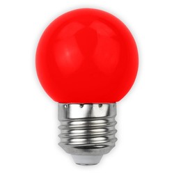 Färgade LED lampor E27 1W Färgad LED liten globlampa - Röd, E27