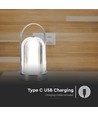 1W uppladdningsbar LED bordslampa, 3-i-1 CCT - Touch dimbar, USB-C, 6-8 timmars batteri, antik finish