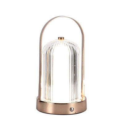 1W uppladdningsbar LED bordslampa, antik brons - 3-i-1 CCT, dimbar, 5V, 1800mAh batteri, höjd 19cm