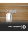 1W uppladdningsbar LED bordslampa, antik brons - 3-i-1 CCT, dimbar, 5V, 1800mAh batteri, höjd 19cm