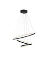32W LED pendel med 3 ringar - Svart, 3000K, 600x400x200mm, dekorativ taklampa