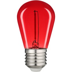 E27 vanliga LED 0,6W Färgad LED liten globlampa - Röd, Filament, E27