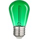 0,6W Färgad LED liten globlampa - Grön, Filament, E27