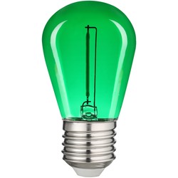 E27 vanliga LED 0,6W Färgad LED liten globlampa - Grön, Filament, E27