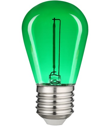 0,6W Färgad LED liten globlampa - Grön, Filament, E27