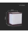 8W LED vägglampa - IP65, brun kropp, 4000K, 800lm, 120x120x92mm