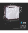 8W LED vägglampa - IP65, brun kropp, 4000K, 800lm, 120x120x92mm