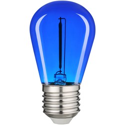E27 LED 0,6W Färgad LED liten globlampa - Blå, Filament, E27