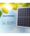 25W Solcellsdriven LED strålkastare - 550lm, IP65, svart, inkl. solpanel och fjärrkontroll