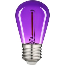 Färgade LED lampor E27 0,6W Färgad LED liten globlampa - Lila, Filament, E27