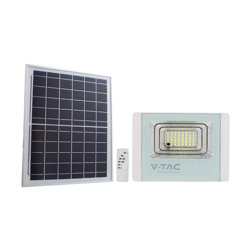 20W solpanel - LED strålkastare, 6400K, vit hölje.