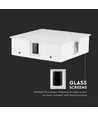4W kvadratisk LED vägglampa - IP65, vit, 3000K, 428lm