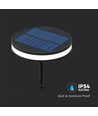 2W Solcells LED spot med spett - IP54, 3000K, svart, 1.8W solpanel, inkl. batteri